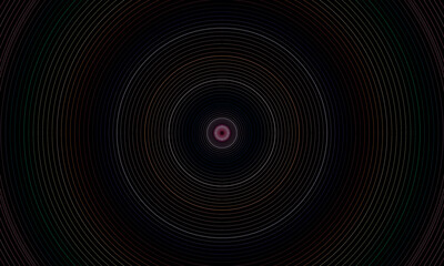 A mesmerizing abstract digital art featuring concentric circular lines radiating from the center, creating a hypnotic tunnel or vortex effect. abstract tunnel background.