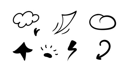 Comic Speech Bubbles and Exclamations expression doodle
