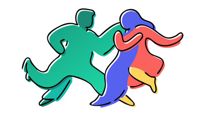 Couple dancing in vibrant colors dancing couple people dancing