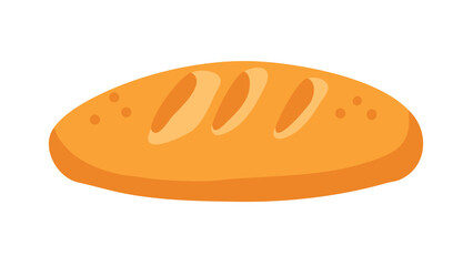 Golden brown artisan bread loaf baked food