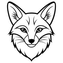 Fototapeta premium Minimalist Fox Head Vector Illustration