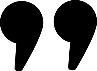 Quote mark icon, guillemets quotation marks in solid and outline style, vector punctuation typography symbols for publishing, books, blogs, posters, social media, and design