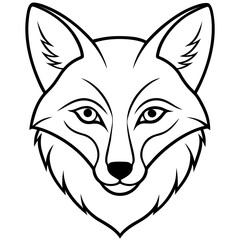 Obraz premium Minimalist Fox Head Vector Illustration