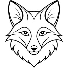 Minimalist Fox Head Vector Illustration