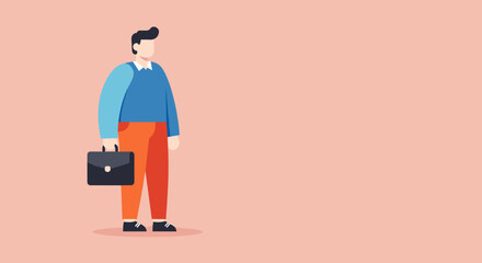 Professional man with a briefcase, representing business, career, and corporate concepts. Ideal for themes of employment, success, and job opportunities.