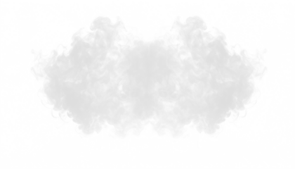 PNG of white smoke layering behind invisible shape in soft gradient, isolated airy vapor on transparent background, perfect for abstract art, decorative overlays, dreamy visuals, and digital graphics.