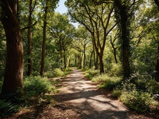 Fototapeta premium a beautifulpath in the woods