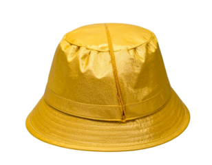 Yellow Party Hat with Polka Dots, Tilted Side Angle, Isolated Transparent Background PNG