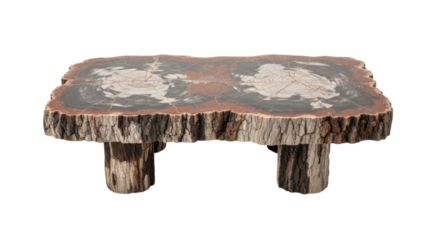 Petrified Wood Coffee Table Isolated PNG Transparent