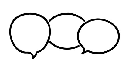Three Overlapping Speech Bubbles talk bubble conversation