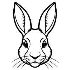 Rabbit Head Vector