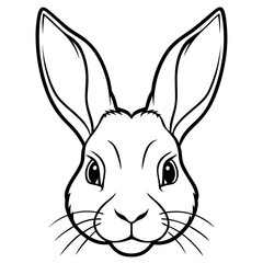 Rabbit Head Vector