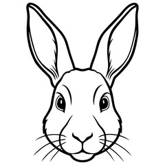 Rabbit Head Vector
