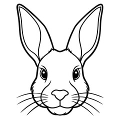 Rabbit Head Vector