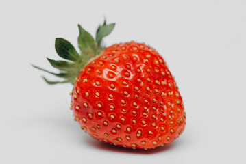 red strawberry berry isolated on white backgroung, tasty and delicious food