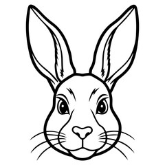 Rabbit Head Vector