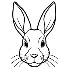 Rabbit Head Vector