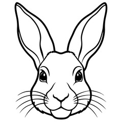 Rabbit Head Vector