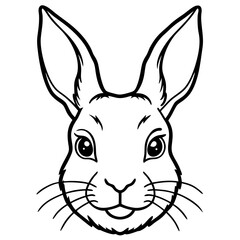 Rabbit Head Vector