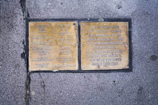 Stolperstein in Vienna, 28 August 2025, Vienna, Austria. 