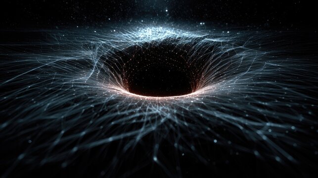 Cosmic vortex, swirling into a black hole