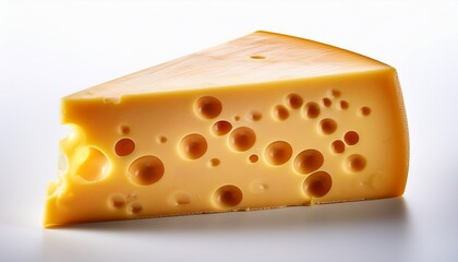 single chunk of hard cheese on a white surface