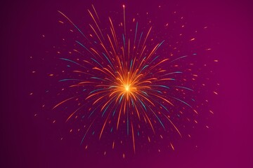 Fototapeta premium Dramatic Fireworks Display with Vibrant Colors