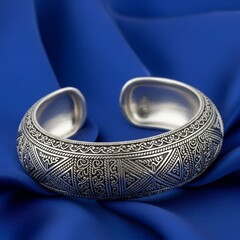 Silver bracelet with engraving
