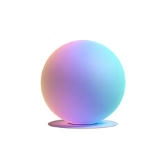 Illuminated Pastel Sphere on a Base - Abstract 3D Render