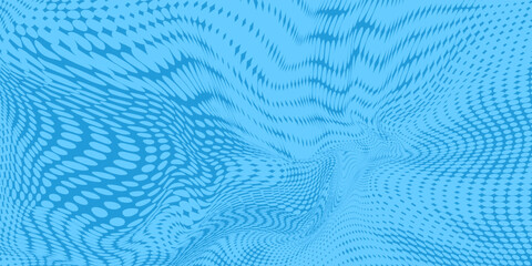 Halftone dots on blue background. Comic pop art style blank layout. Template design for comic book, presentation, sale or web banner. Vector illustration