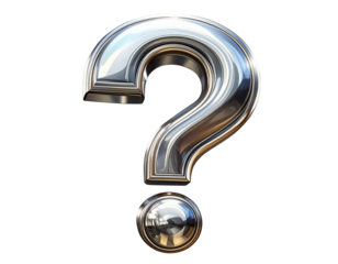 Neon Blue Question Mark, Transparent Background PNG