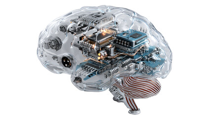 Transparent brain with integrated circuitry artificial intelligence technology