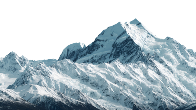 Majestic Snowcapped Mountain Range Winter Landscape