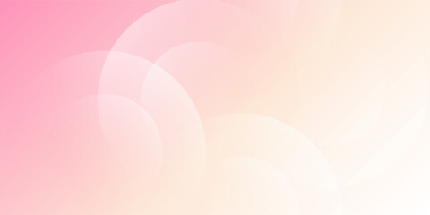 Banner background, pastel colorful, pink and orange gradations, circle abstract background, vector EPS 10