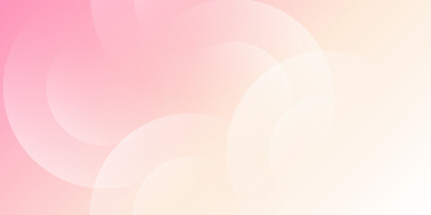 Banner background, pastel colorful, pink and orange gradations, circle abstract background, vector illustration