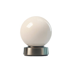 Modern Minimalist Spherical Table Lamp with Brushed Metal Base