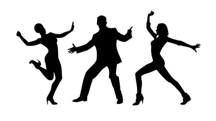 Black silhouette of a person holding a microphone singing performing