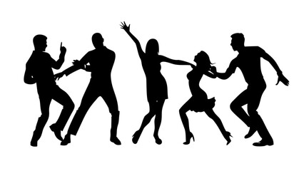 Majestic Stag with Antlers Silhouette on White Background deer wildlife