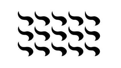 Swirling Black Smoke Wisps on Transparent Background abstract