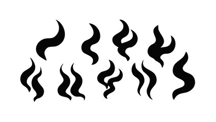 Swirling wisps of smoke rising steam vapor