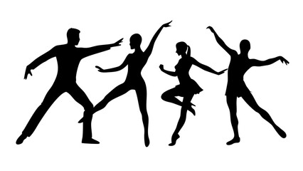 Male and Female Figures in Silhouette people human