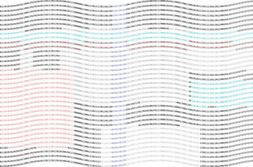 Obraz premium Computer code zero one binary code abstract matrix.