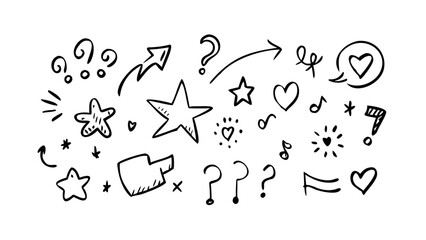 Hand Drawn Doodle Collection of Musical Instruments and Notes doodles © RABBY