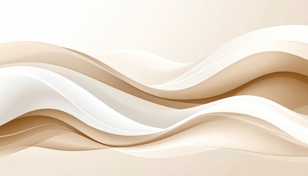 Abstract background with elegant flowing waves design, and earth tones. - Powered by Adobe
