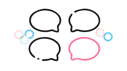 Speech Bubbles and Rings chat bubbles communication