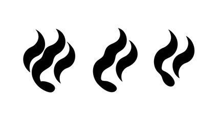 Abstract Black Swirls on White Background pattern