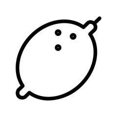 lemon line icon