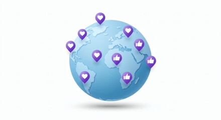 Global Connection Likes Loves on Earth.