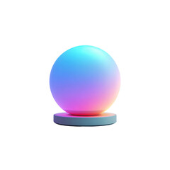 Colorful Sphere Lamp on Modern Base - Abstract 3D Render