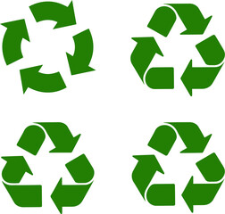 Obraz premium Recycle symbol green arrows ecology environment eco friendly